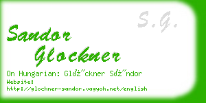 sandor glockner business card